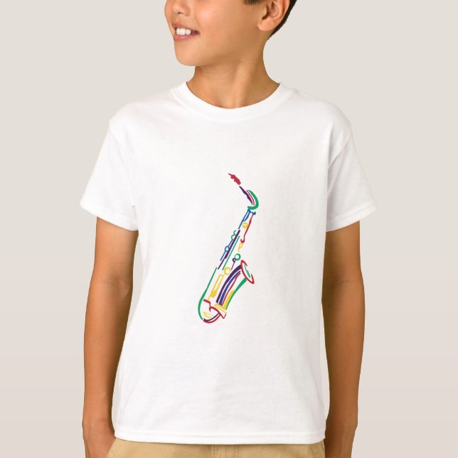 Saxofon T-shirt (Framsida)