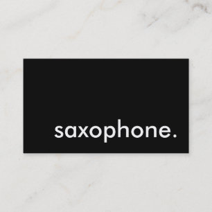 saxofon. visitkort