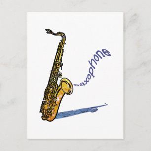 saxofon vykort