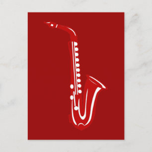 saxofon vykort