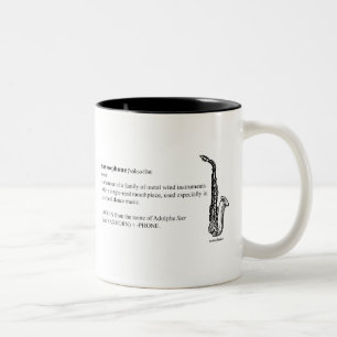 Saxofondefinition Två-Tonad Mugg