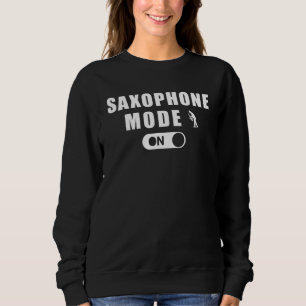 Saxofone mode långärmad hoodie-svettare t shirt