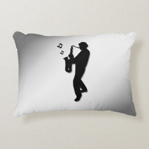 Saxofone Player Silver Prydnadskudde