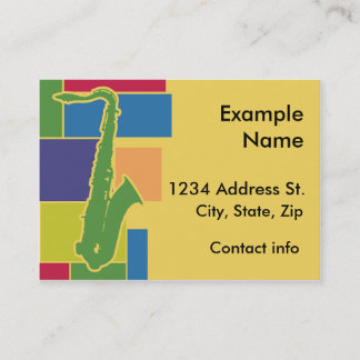 Saxofonen Colorblocks profilerar kortet Visitkort