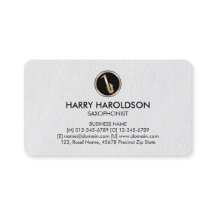 Saxofonikon Saxophonist Premium Affärskort