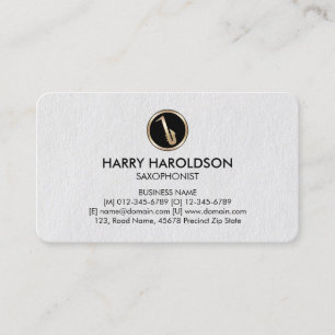 Saxofonikon Saxophonist Premium BusinessCard Visitkort