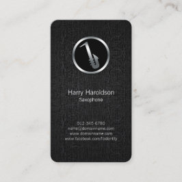 Saxofonist Saxophone Icon Grunge BusinessCard Visitkort