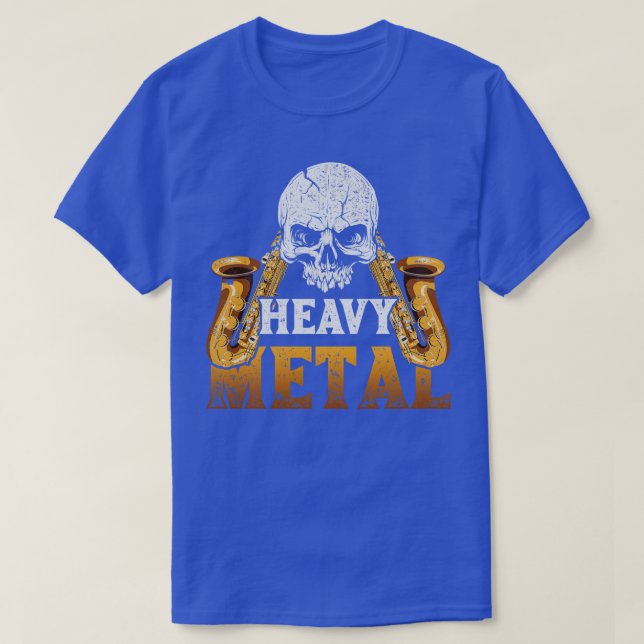 saxofonistisk saxofonisk tung Metall T Shirt (Design framsida)