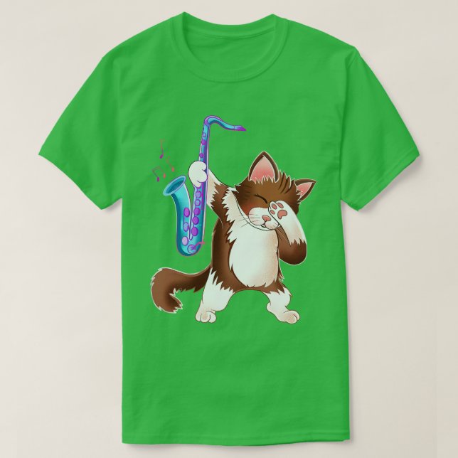 Saxofonkatt T Shirt (Design framsida)