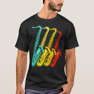 Saxofonkvartett - Retro Sax Jazz T Shirt