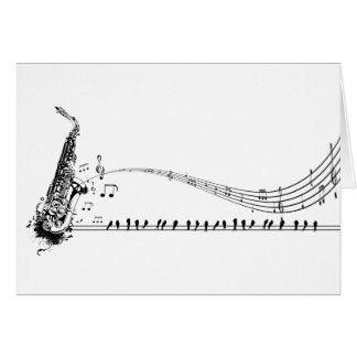 Saxofonmusik Hälsningskort