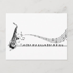 Saxofonmusik Vykort