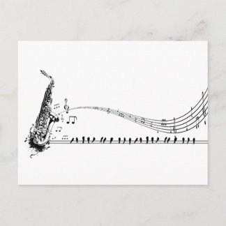 Saxofonmusik Vykort