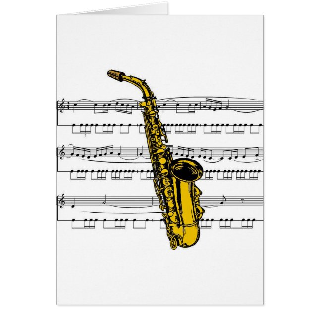 Saxofonmusikal 13 B Hälsningskort (Framsidan)