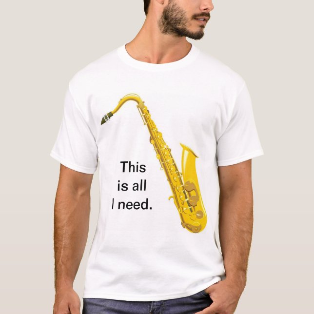 Saxofonnöt T Shirt (Framsida)