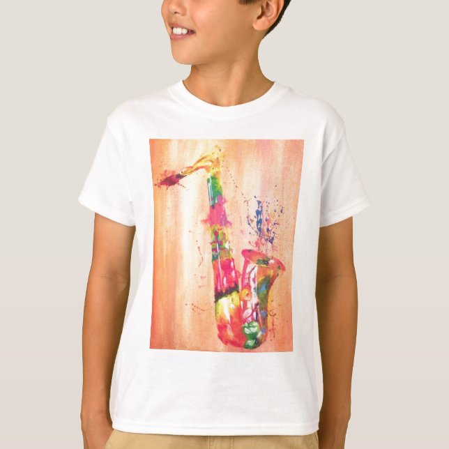 Saxofonprodukter T-shirt (Framsida)