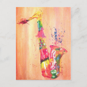 Saxofonprodukter Vykort