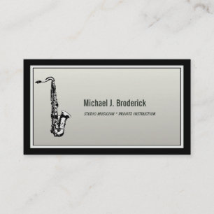 Saxofonprofessionellmusiker Visitkort