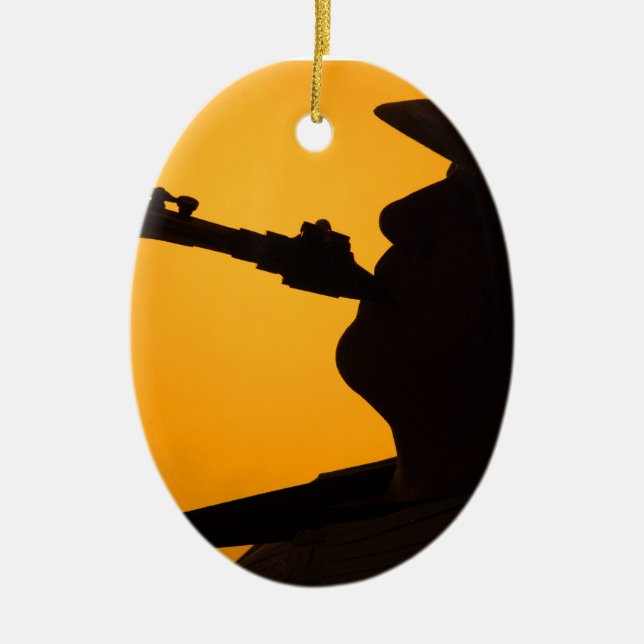 Saxofonprydnad Julgransprydnad Keramik (Framsidan)