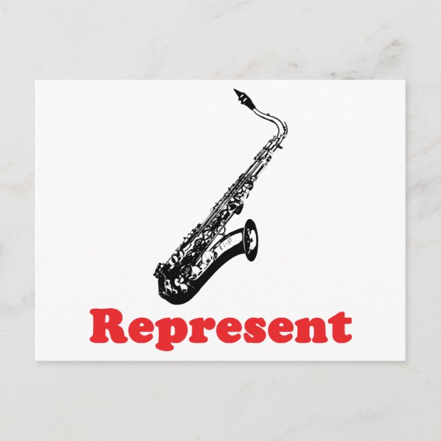 Saxofonrepresentant Vykort (Framsida)