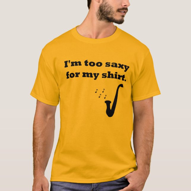 Saxofonskjorta T-shirt (Framsida)
