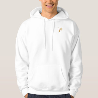 Saxofonspelare Hoodie - Vintage Jazz Sax Design