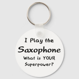 saxofonspelare nyckelring