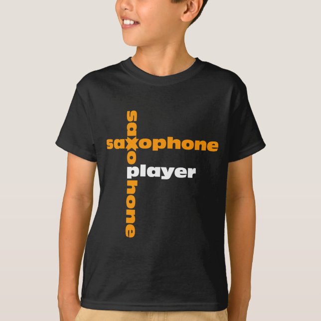 Saxofonspelare Tee Shirt (Framsida)