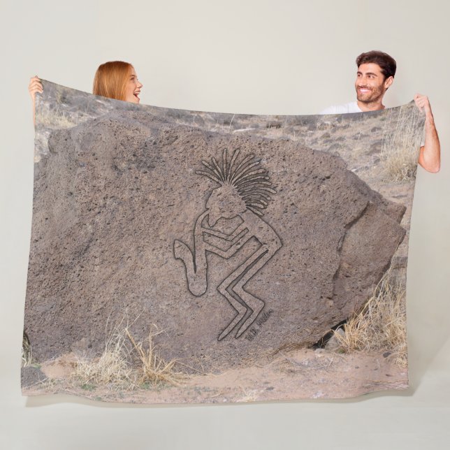 SaxofonspelarePetroglyph Fleecefilt (På plats)
