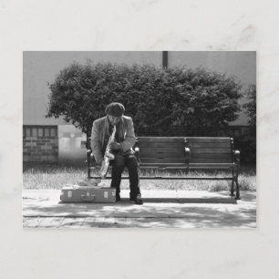 Saxofonspelarevykort Vykort