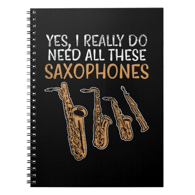 Saxofontyper Anteckningsbok (Framsidan)