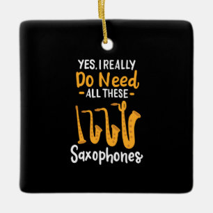 Saxofontyper Julgransprydnad Keramik