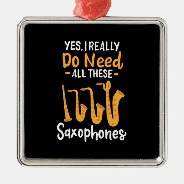 Saxofontyper Julgransprydnad Metall (Framsidan)