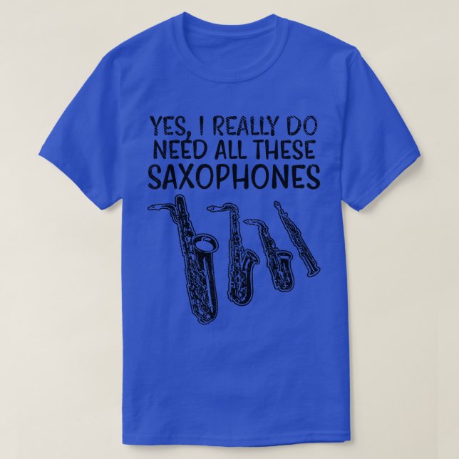 Saxofontyper T Shirt (Design framsida)