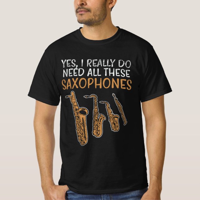 Saxofontyper T Shirt (Framsida)