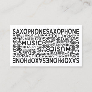 Saxofontypografi Visitkort