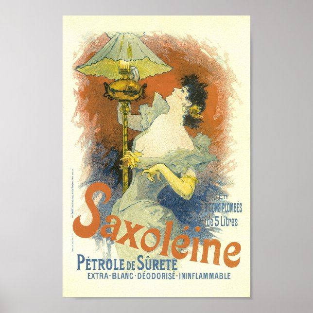 Saxolein Vintage Fransk Reklam Poster (Framsidan)