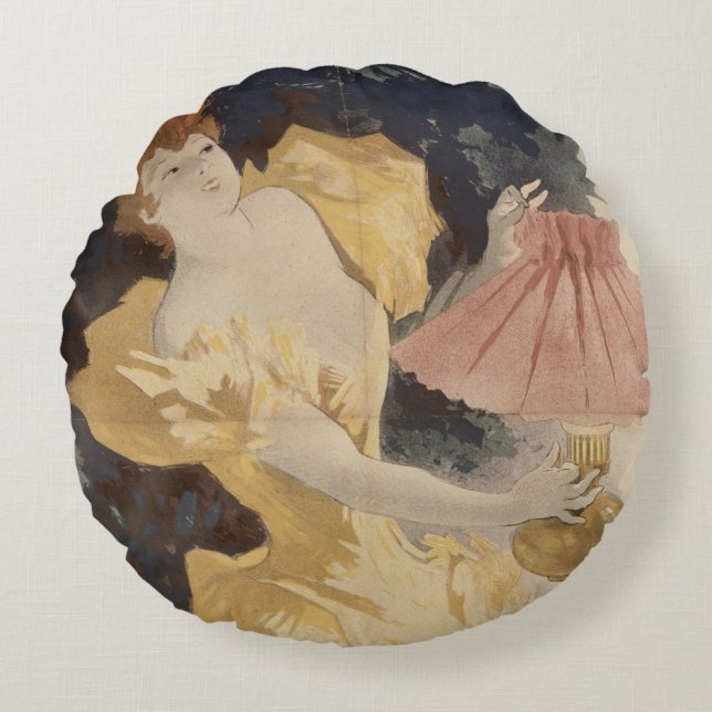 Saxoleine frankrike1890's rund kudde (Framsidan)