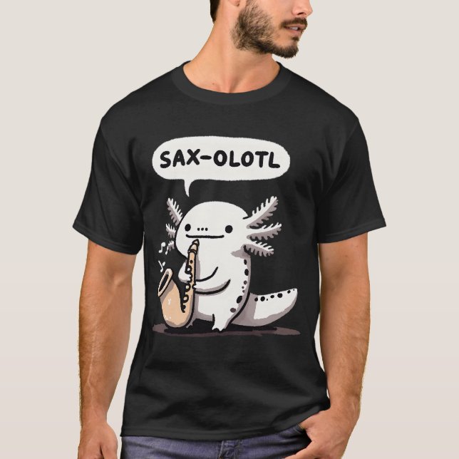 Saxolotl saxofoner t shirt (Framsida)