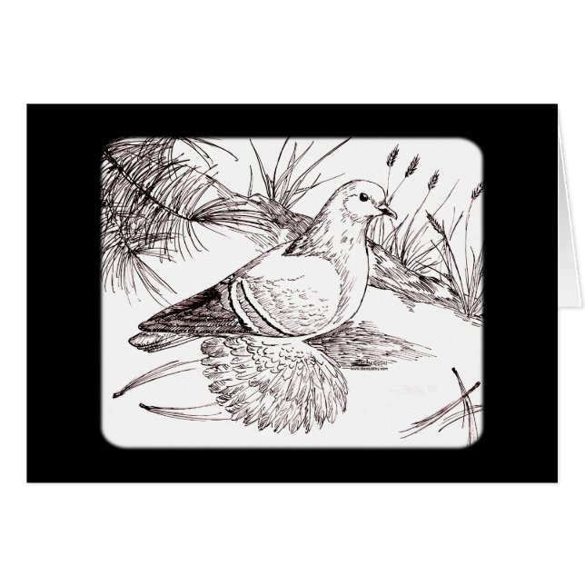 Saxon Fält Pigeon OBS Kort (Framsidan Horizontal)