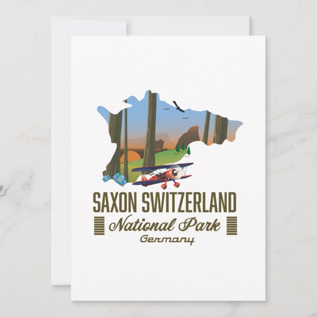 Saxon Schweiz nationalpark Tyskland karta (Framsida)
