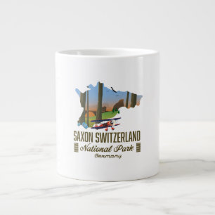 Saxon Schweiz nationalpark Tyskland karta Jumbo Mugg