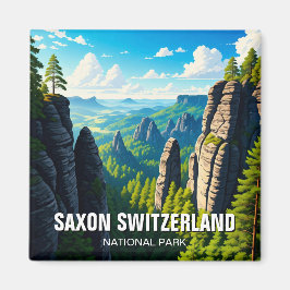 Saxon Schweiz nationalpark Tyskland Magnet
