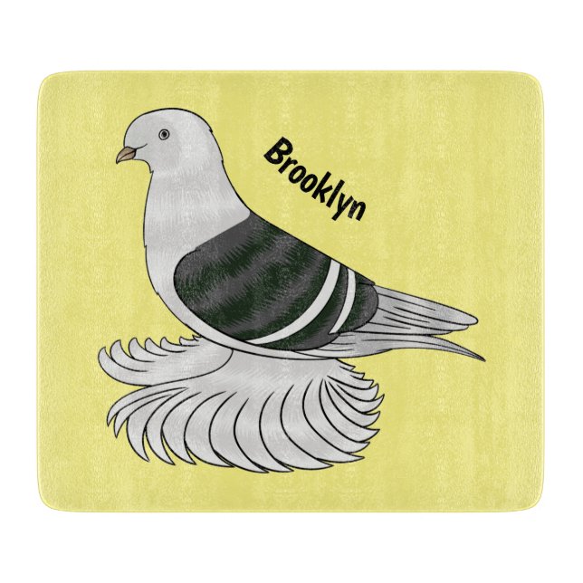 Saxon Shield pigeon bird cartoon illustration (Framsidan)