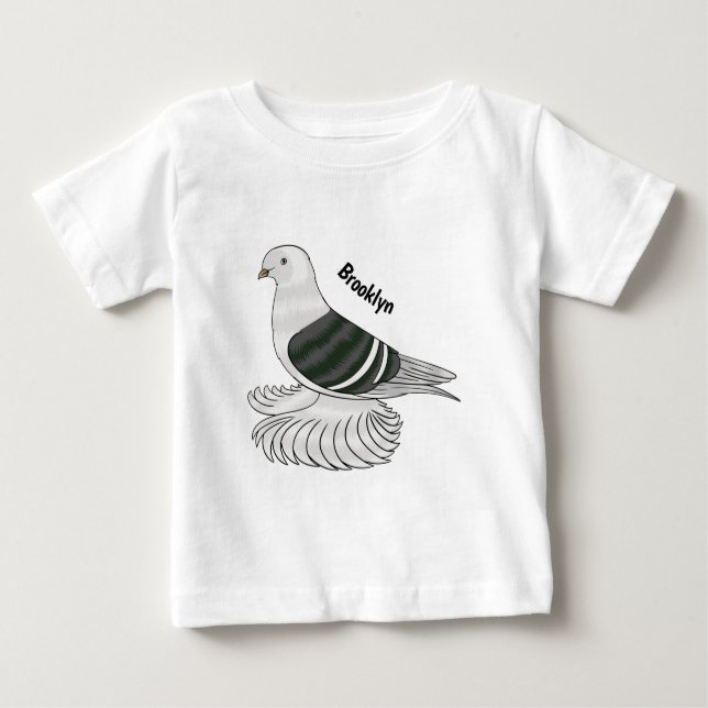 Saxon Shield pigeon bird cartoon illustration  T Shirt (Framsida)