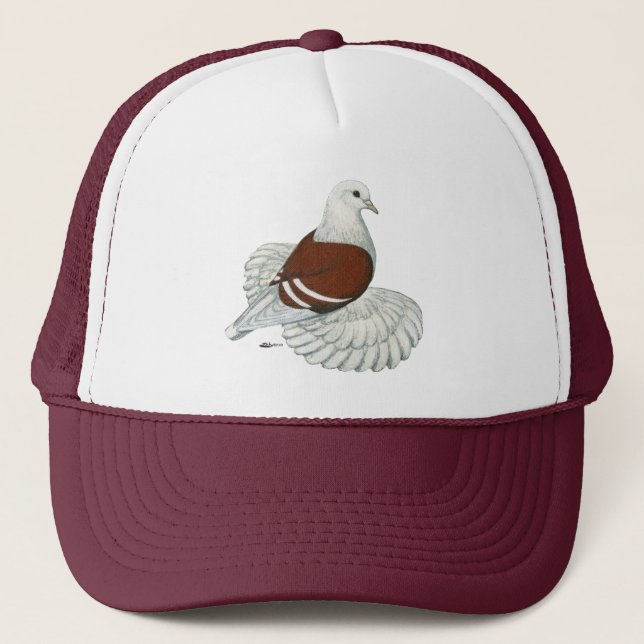 Saxon Shield Pigeon Red White Pub Truckerkeps (Framsida)