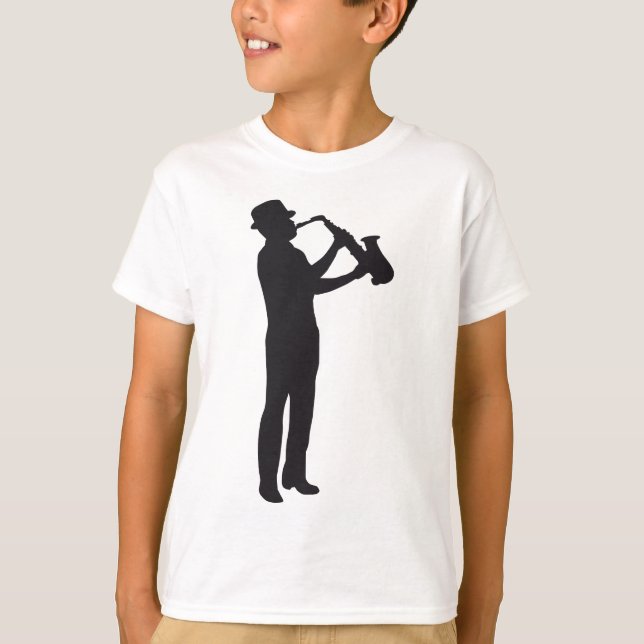 saxophon tee shirt (Framsida)