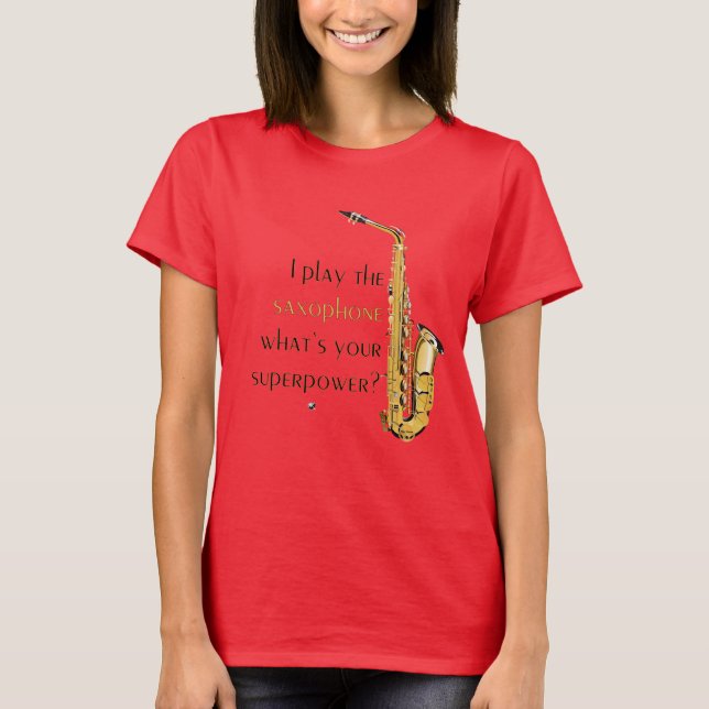 Saxophone Abbildung mit Inschrift T Shirt (Framsida)
