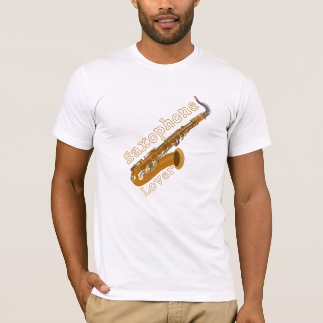 Saxophone Älskare T Shirt (Framsida)