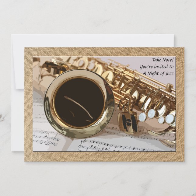 Saxophone and Lakan Music Investigation Inbjudningar (Framsida)